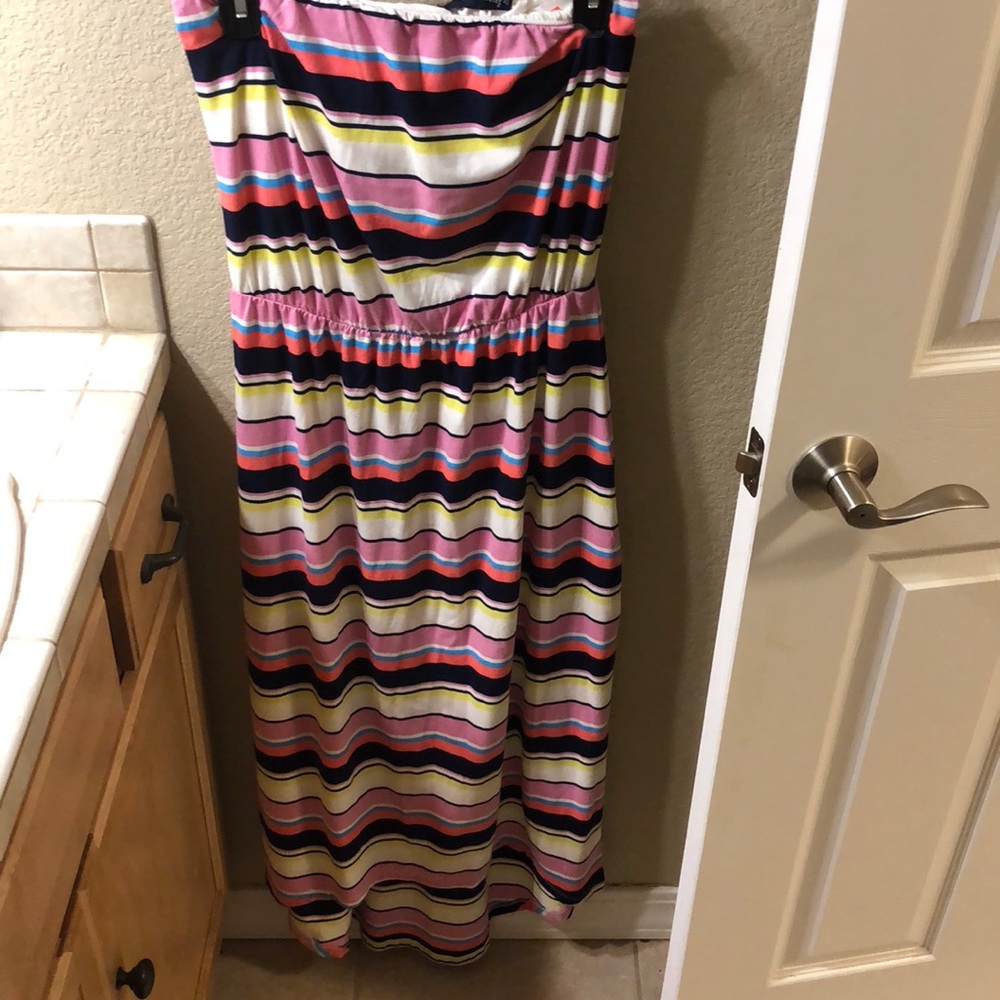 Strapless high low sundress